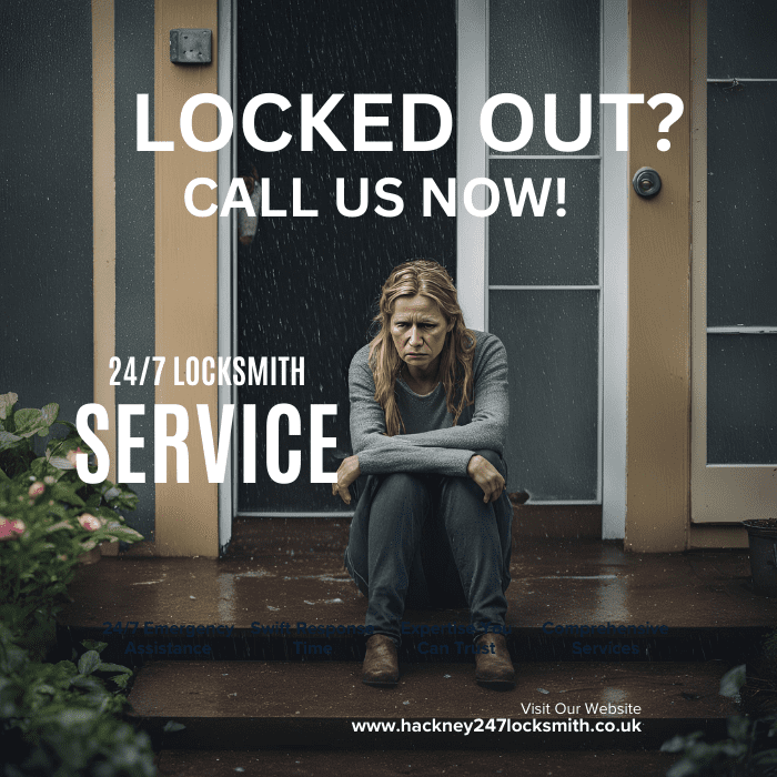 Picture of a female locked out of her home